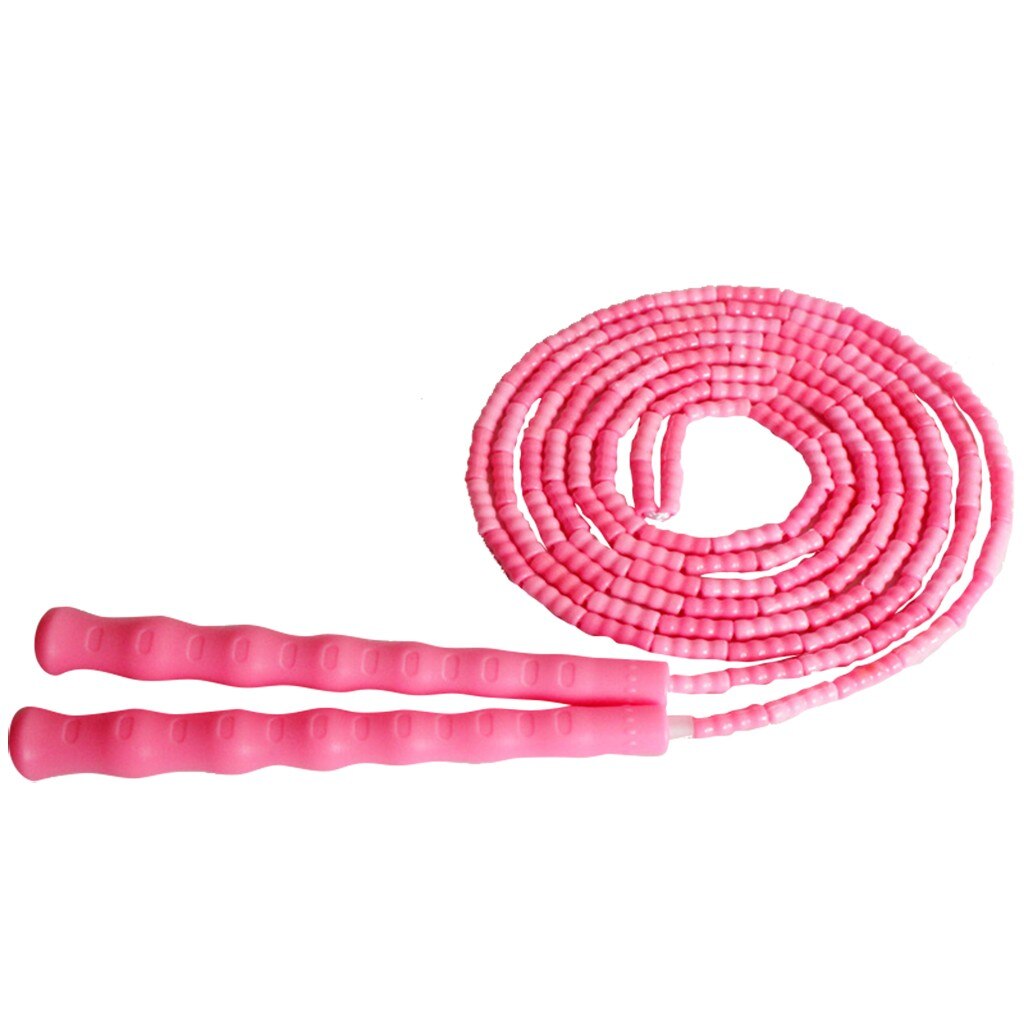 Colorful Jump Rope Soft Beaded Segmented Length Adjustable Skipping Rope Hagh Indoor Fitness Equipment Durable Fitness: PK