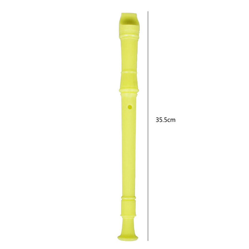 8 Holes ABS Resin Recorder With Cleaning Sticks Basic Musical Instrument School Student Beginner Musical Instrument: Yellow