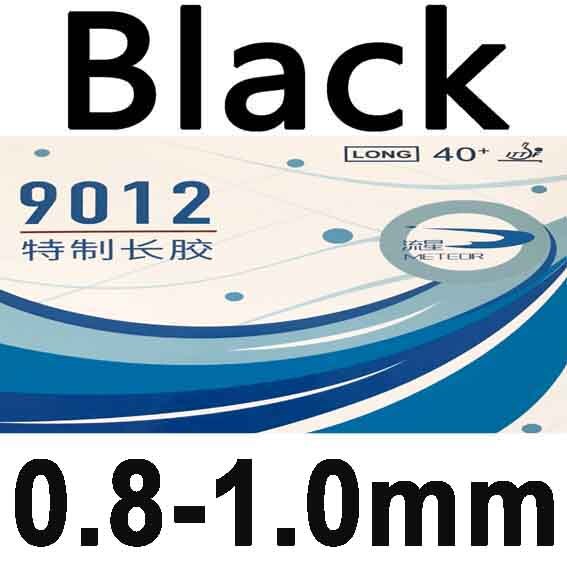 Meteor 9012 long pips out table tennis rubber for ping pong paddle racket: Black 0.8-1.0mm