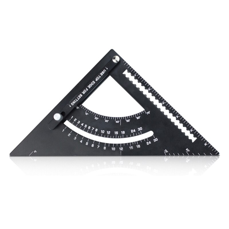45+90 Degree WoodWorking Ruler Triangle Rule Thickening Angle Rule Measure Tool Q1JB
