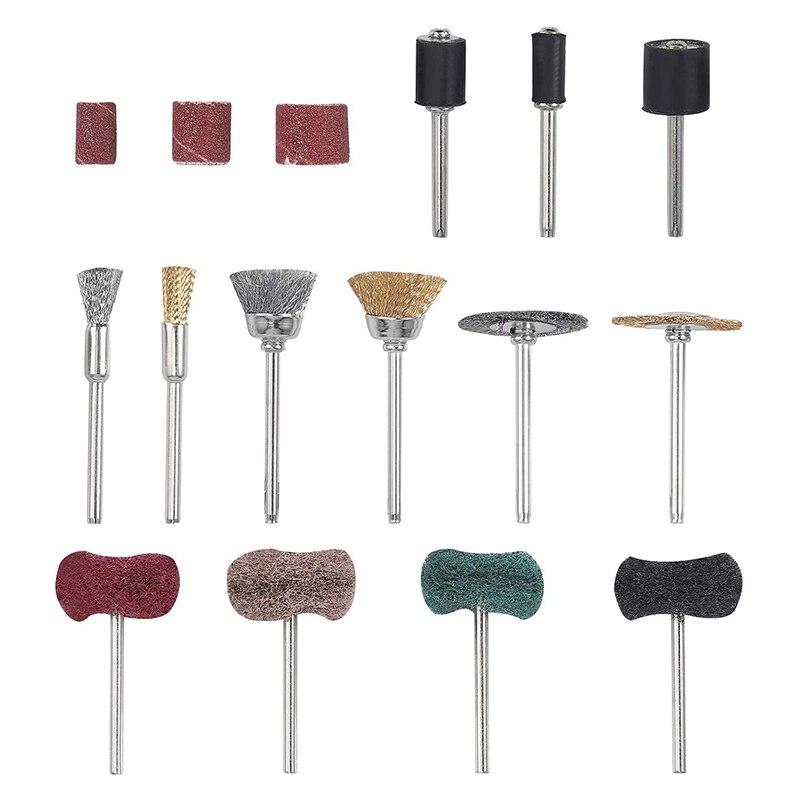 Ensemble de ponceuses à tambour pour Proxxon Dremel, outil rotatif, polissage, ponçage, nettoyage, détartrage, manucure, 376 pièces