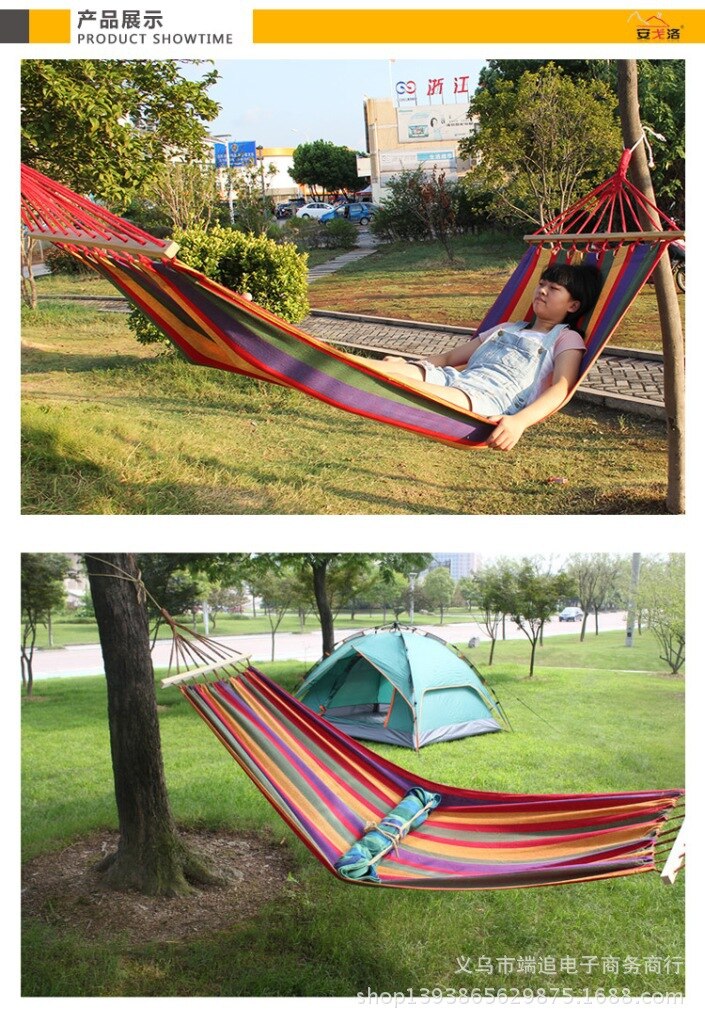 colour bar inspissate Canvas hammock outdoors single bed Leisure stick hammock Send bands hammock bedroom furniture