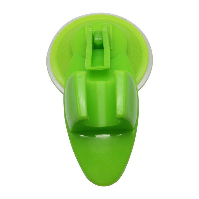 Movable Universal Vacuum Suction Cup Base Bathroom Shower Movable bathroom shower head holder: Green