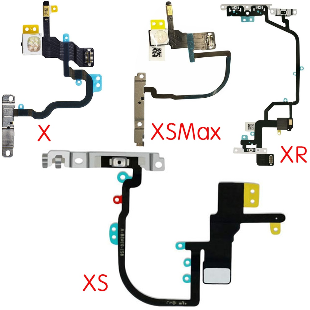 Power Knop Aan/Uit Schakelaar Flash Licht Mic Flex Kabel Vervangende Onderdelen Voor Iphone X Xr Xs Max