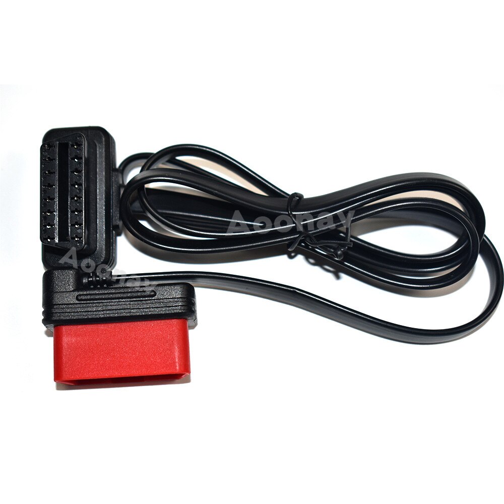 Auto Obd Verlengkabel Een Tot Twee Elleboog Platte Kabel OBD2 Verlengkabel Distributeur Elleboog 16Pin Man-vrouw Obdii connector