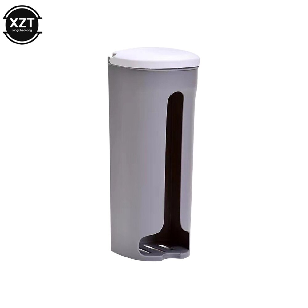 Caja de almacenamiento de bolsas de basura creativa, dispensador de bolsas de basura multiusos montado en la pared, caja de almacenamiento para accesorios de baño y cocina: Grey