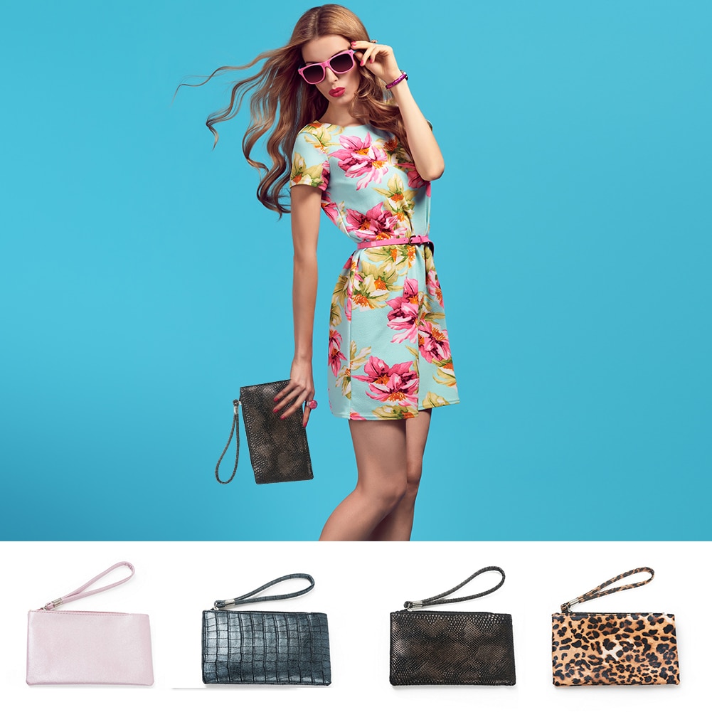 Kvinner kveldsfest damer dyremønster kløtsj konvolutt bag vesker og vesker sekk a hoved- femme