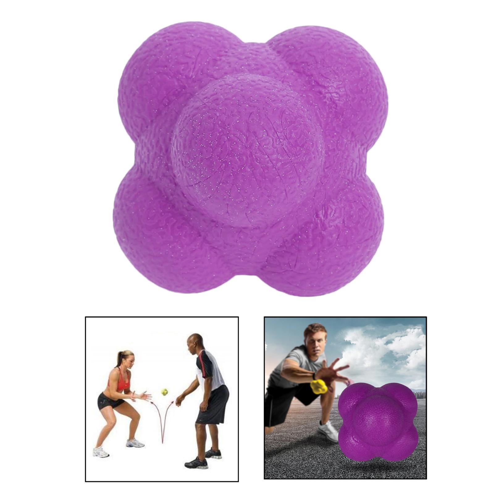 Reaction Ball Speed Training Ball, Sensitive Agility Trainer Ball Hand-Eye Coordination Trainer for Baseball Basketball Boxing: Purple