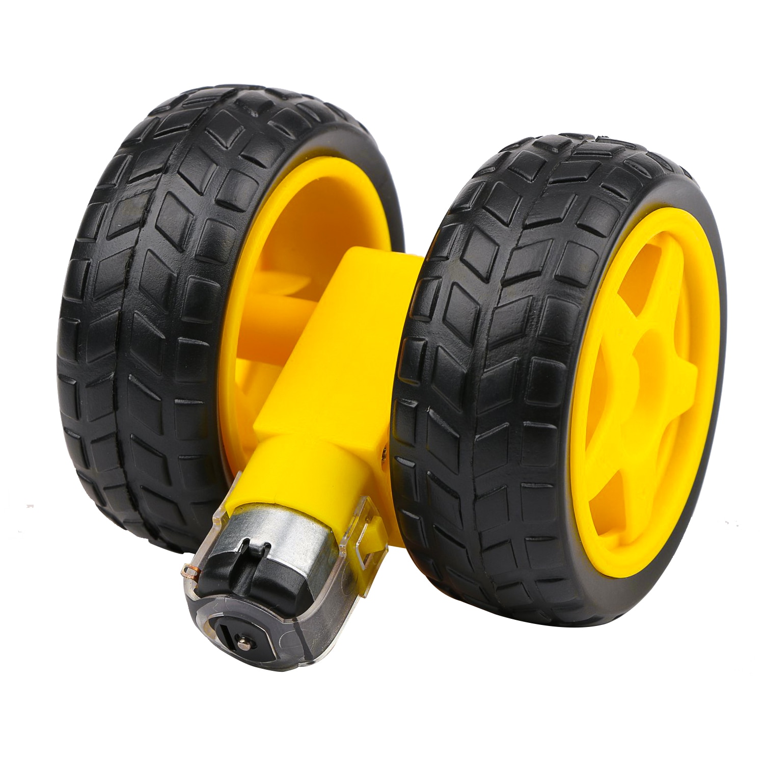 4PCS DC Electric Motor + Plastic TT Motor Tire Wheel 3-6V Dual Shaft Gear Motor TT Magnetic Gearbox Engine For Arduino Smart Car