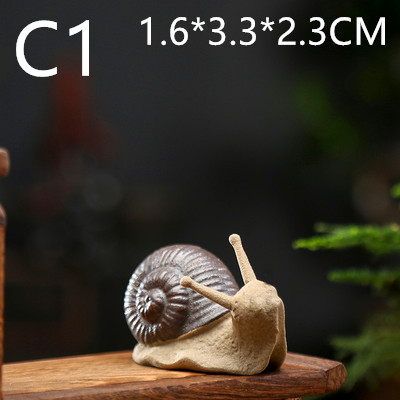 Bonsaï d'escargot en céramique | Micro paysage, décoration de jardin, décoration d'extérieur en pot, ornements de jardin: C1