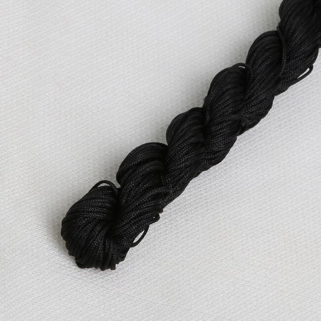 24meters Length & 1mm Diameter Chinese Knot Macrame String Wire Cord Thread for DIY Necklace Bracelet Braided String: Black