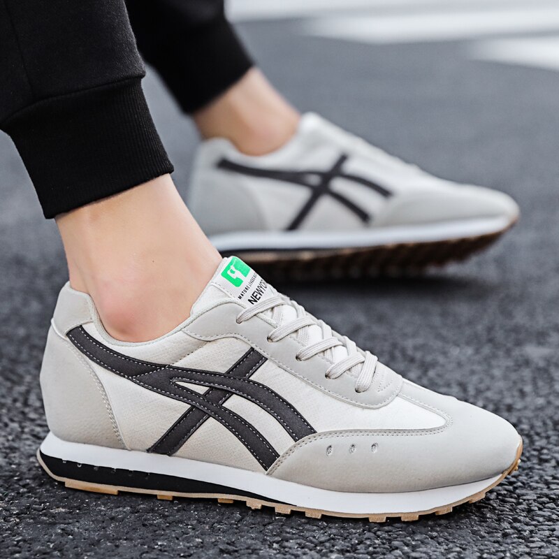 Man golfsneakers hvid beige udendørs forår sommer åndbare golfsko herre lette atletiske sneakers