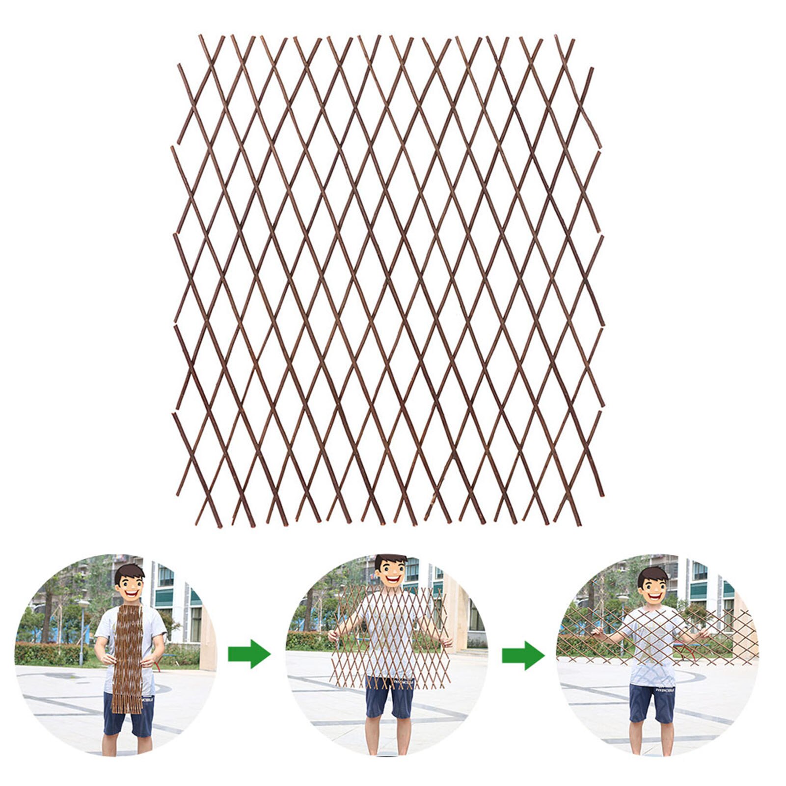 Wooden Fence Durable Retractable Plant Climbing Frame Trellis Decoration Stand Wall Fence Panel Plant Climb Trellis For Garden