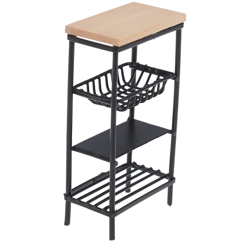 1:12 akcesoria robić domu dla lalek mini czarna kuchnia szafka boczna miniaturowa półka ekspozycyjna akcesoria kuchnia jadalnia szafka dla dzieci: jak pic