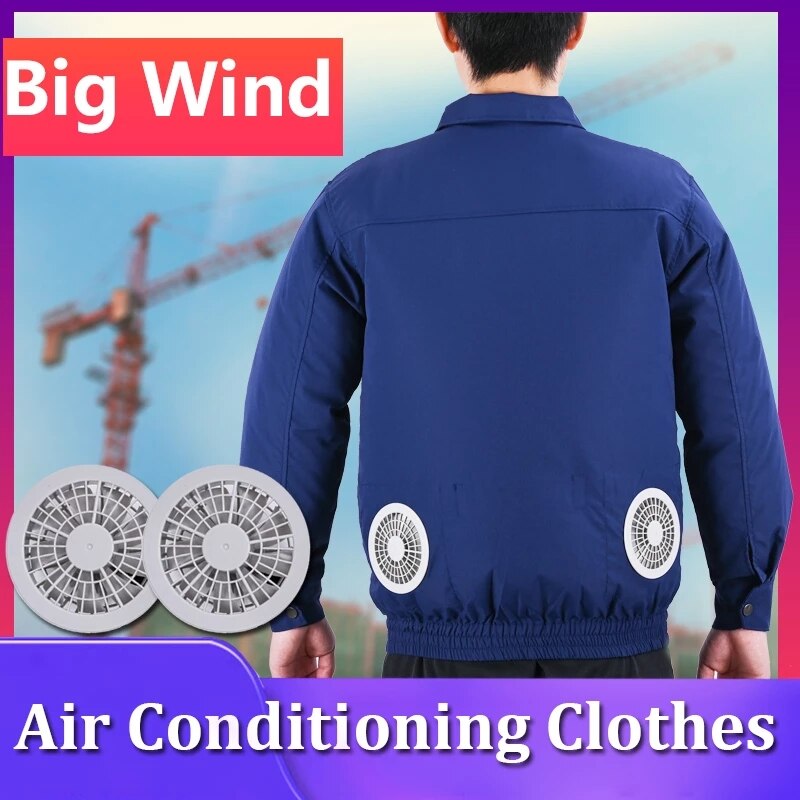 Chaqueta de refrigeración para exteriores para hombre, ropa de aire acondicionado, protección solar, resistente al desgaste, para trabajo y construcción, Verano