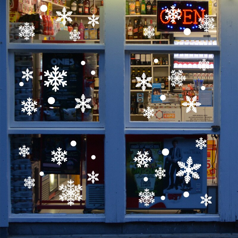 Christmas snow wall paste window glass paste doors and windows bedroom cartoon background decoration pvc wall paste