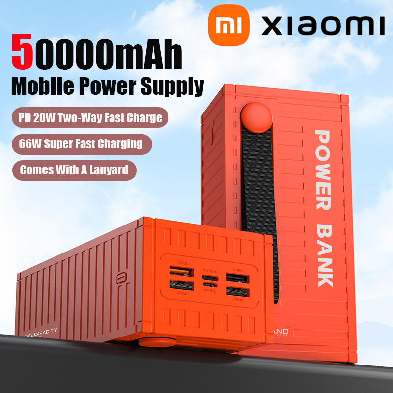 Xiaomi 50000mAh Large Capacity Portable Charging Power Bank With 6 Interfaces Supporting 120W Fast Charging Suitable For iPhone