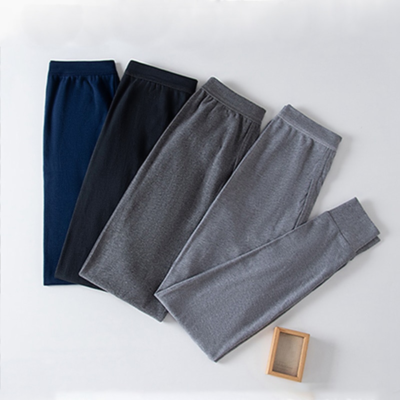 Pantalon Thermo en coton pour homme, sous-vêtements thermiques, respirant, hiver sous-vêtement thermique