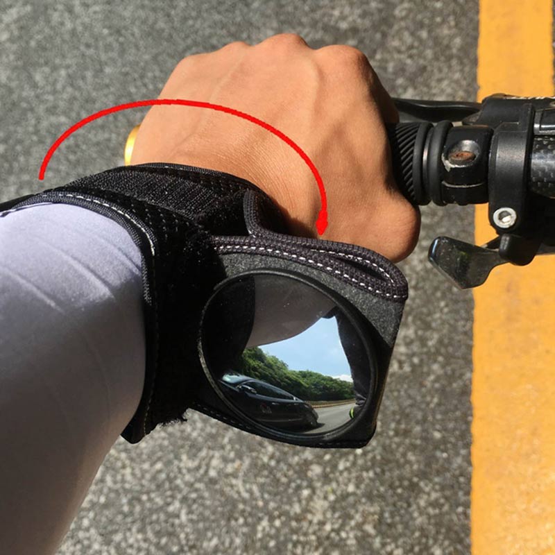 Bracelet Rétroviseur Arrière Pour Vélo - Miroir Grand Angle 360° Réglable Avec Réflecteur