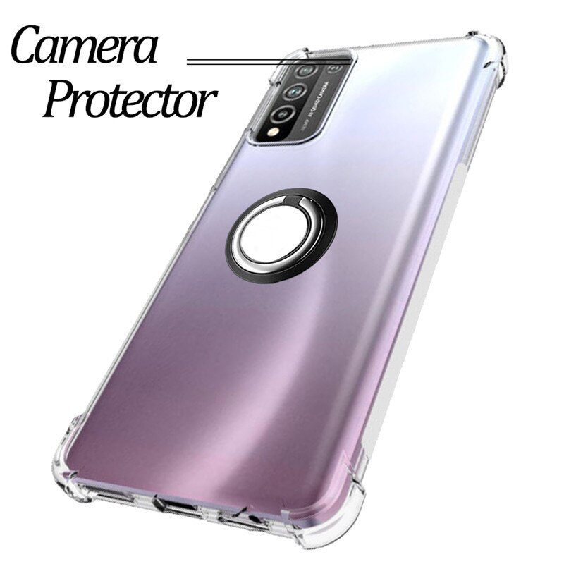 capa, glass + ring case for honor 10x lite huawei honor 10i soft clear anti-shock cover honor10 lite phone cases honor 10 x lite