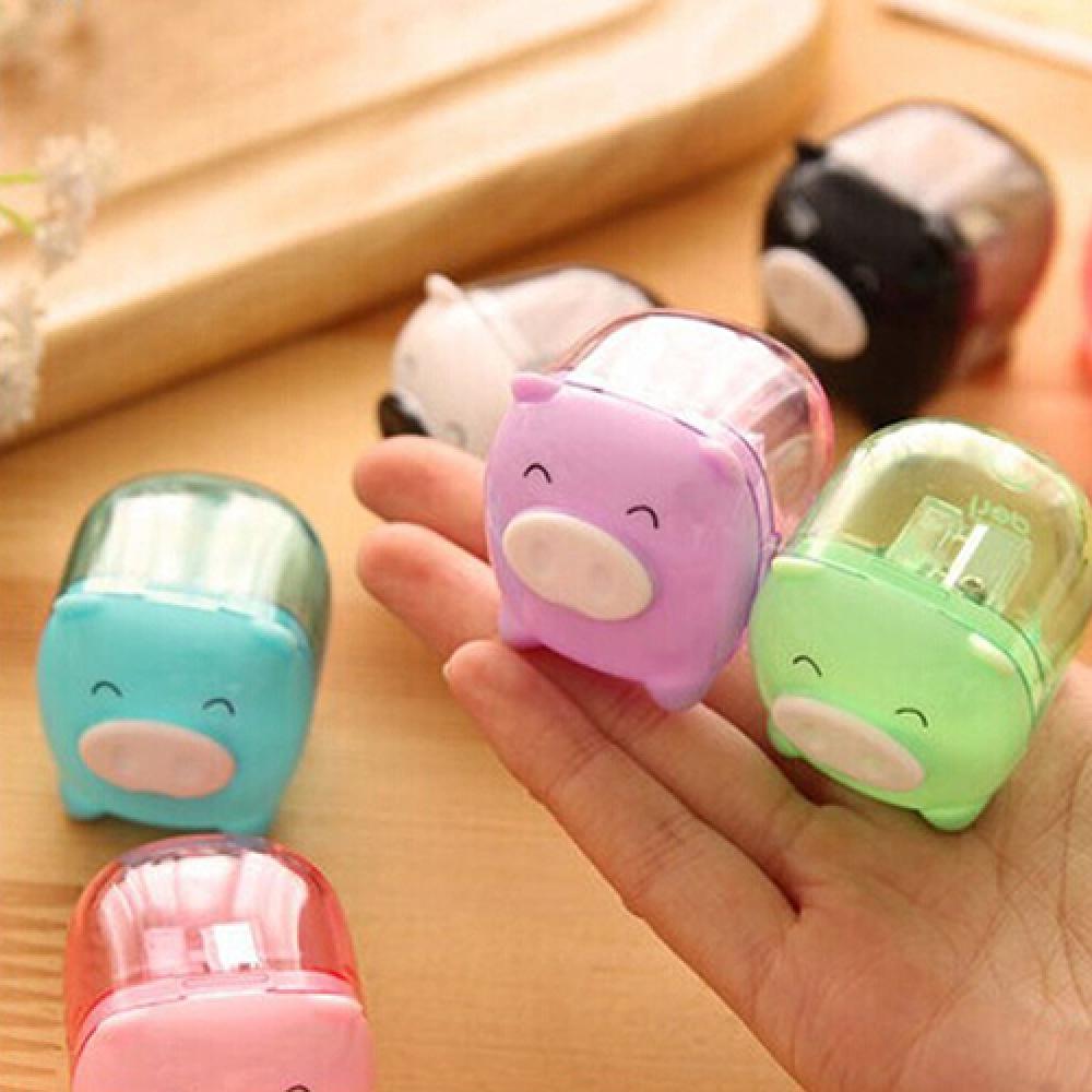 Pencil Sharpener Mini Stationery 1Pc Cute Pig Shaped Super Cartoon Student Tool