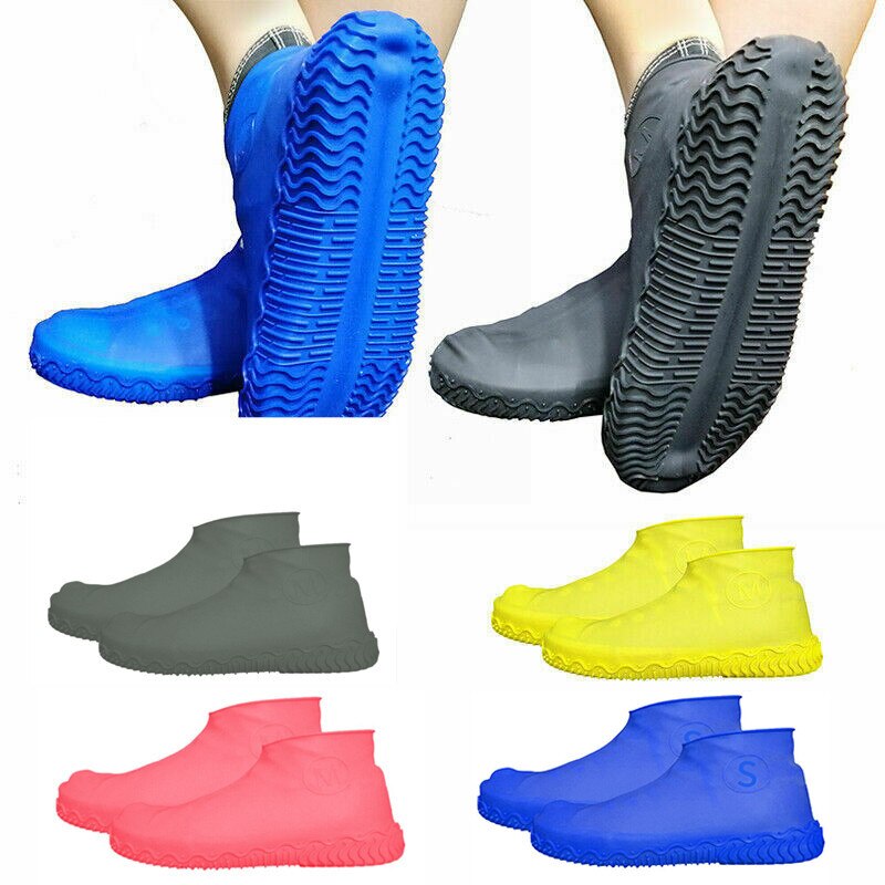 ¡Oferta! Cubiertas de látex reutilizables antideslizantes para zapatos, botas impermeables para lluvia, calzado para acampar al aire libre, calzado antideslizante de caucho resistente para la lluvia