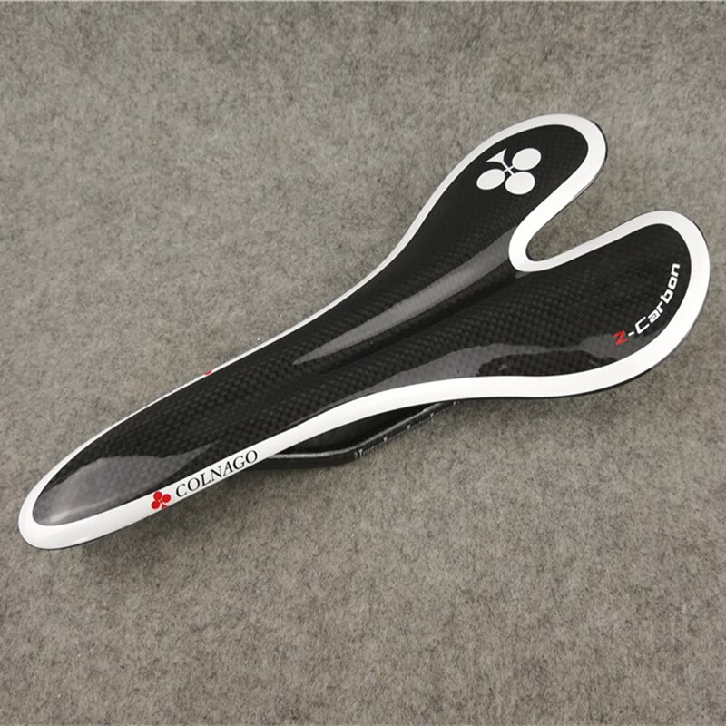 Full Carbon Fiber Zwart-Wit 3K Glossy Colnago Carbon Racefiets Zadel Zetel