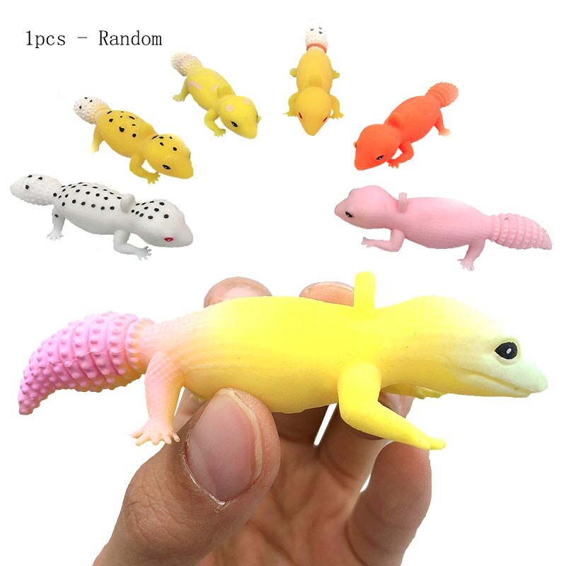 Squishy Hagedis Anti-Stress Speelgoed Voor Kinderen Squish Stress Novelty Gag Speelgoed Fun Gags Bananasplit Squeeze Speelgoed: 1pcs - random