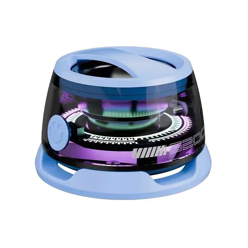 Rgb-fargelys  bt 5.3 mini bærbar bluetooth-høyttaler  g200 magnetiske høyttalere liten lydboks telefonholder trådløs høyttaler: Lysegrå