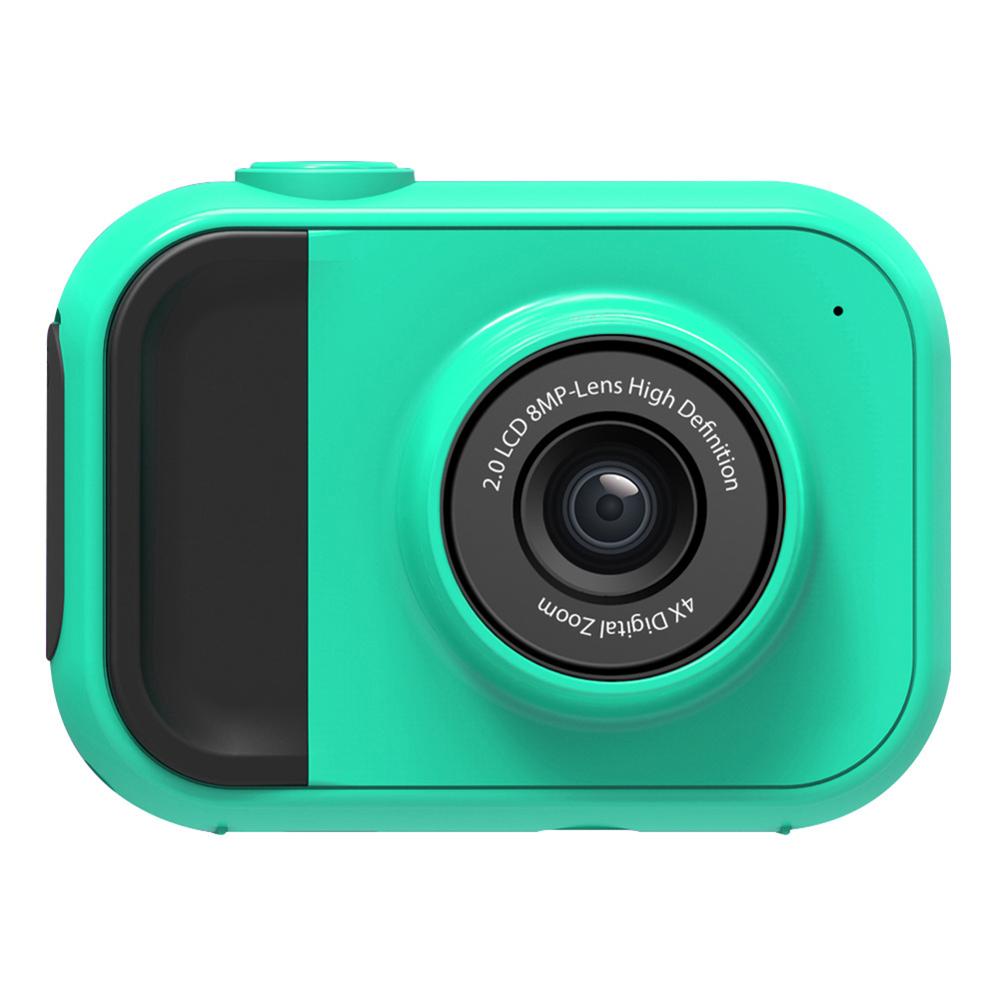 Mini pædagogisk fotokamera til børn 24mp fuld  hd 1080p digitalt kamera 4x zoom legetøjskamera til børnefødselsdag: Grøn