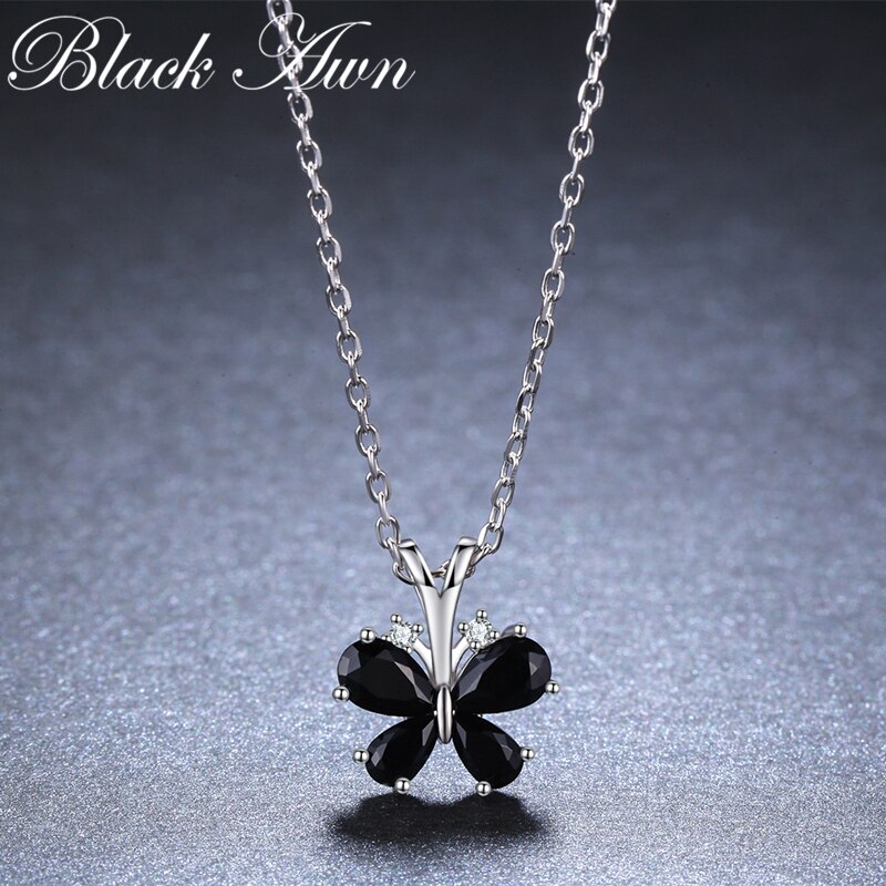 Vlinder romantische 925 sterling zilveren fijne sieraden trendy bloemen verlovingskettingen en hangers voor vrouwen  kk016
