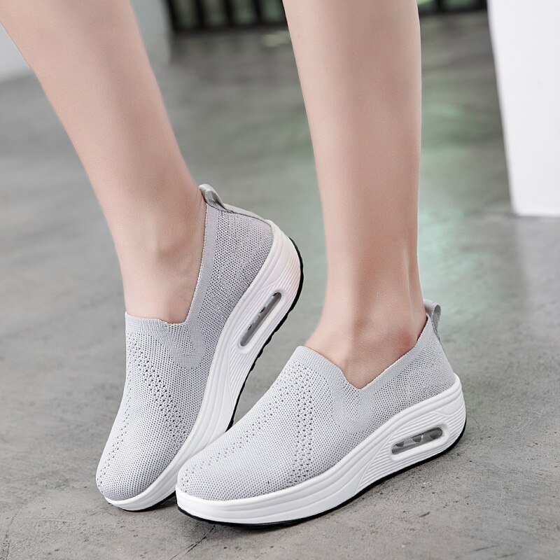 zapatos de mujer Breathable Mesh Sneakers Women Fitness Shoes For Women Minika Brand Thick Sport Shank Air Cushion Shoe