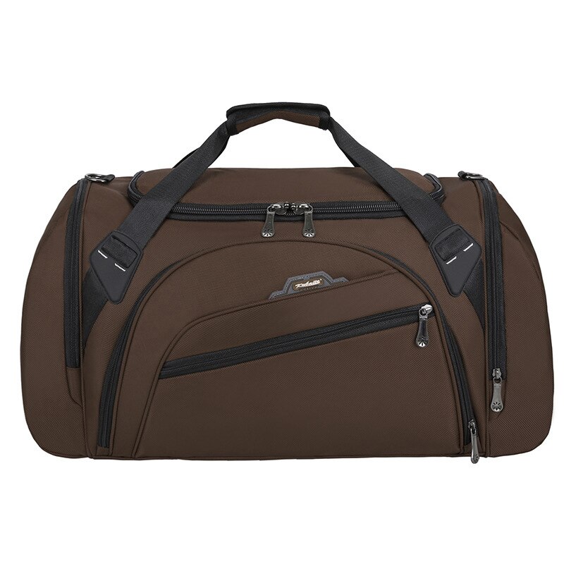 2021 nuovi uomini borsa da viaggio borsa portatile di grande capacità borse a tracolla in Nylon di qualità borsa da viaggio Casual borse da viaggio solide XA414F: Coffee