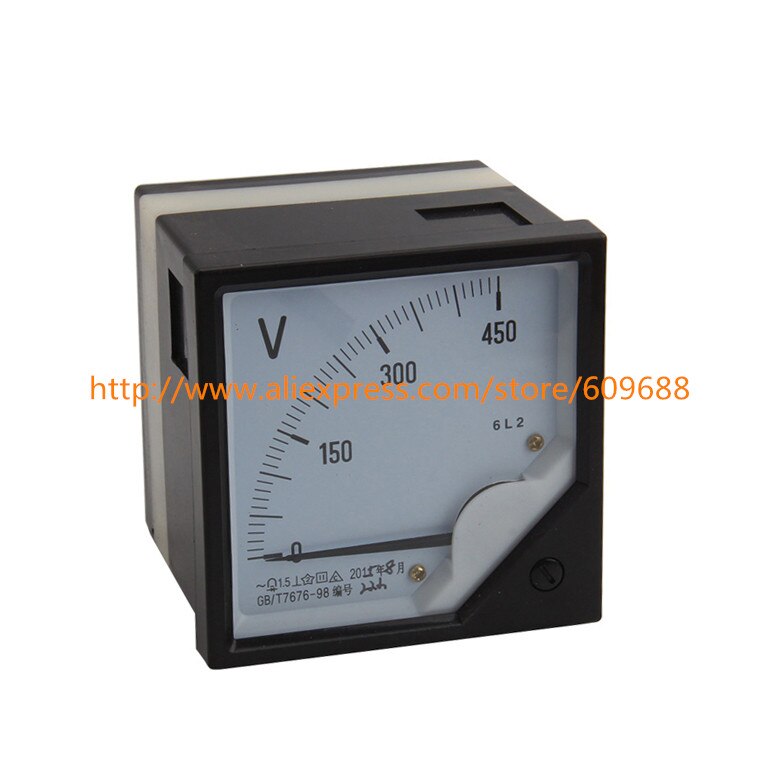 AC voltmeter 450 v 400 v 300 v 6L2-V 250 v 200 v 100 v 50 v Voltage meter panel meter 80*80*86mm