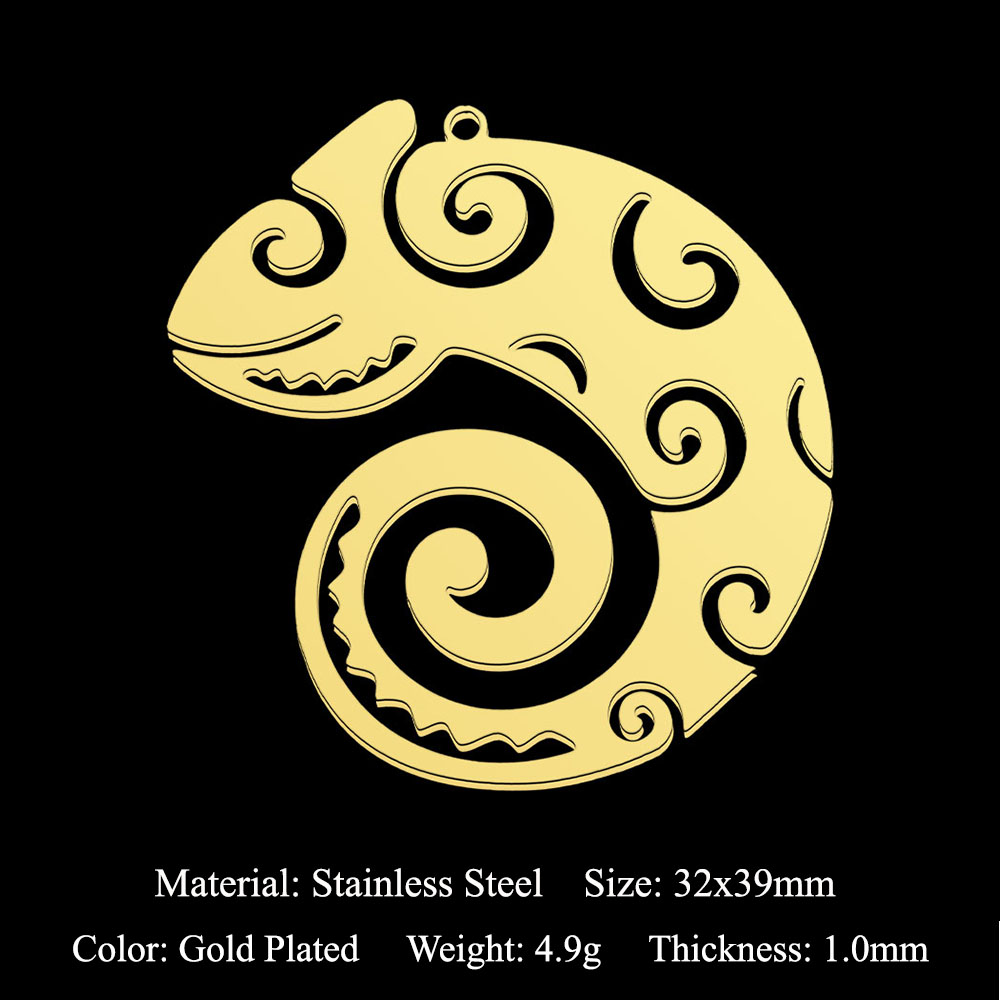 Rvs Geometrische Minimalistische Diy Earring Hanger Charms Angel Wing Ketting Maken Kat Chameleon Dolfijn