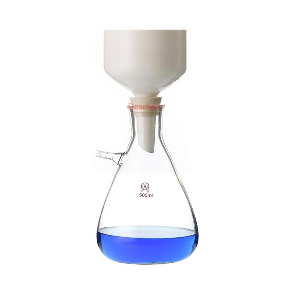 500ml, Lab Vacuum Suction Filtration Device 80mm Buchner Funnel Apparatus Kit