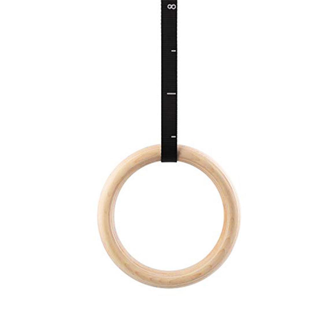 1PCS Birch Fitness Rings Gymnastics Training Ring Wooden 28mm Exercise Fitness Gymnastic Rings Gym Exercise Crossfit PullUps