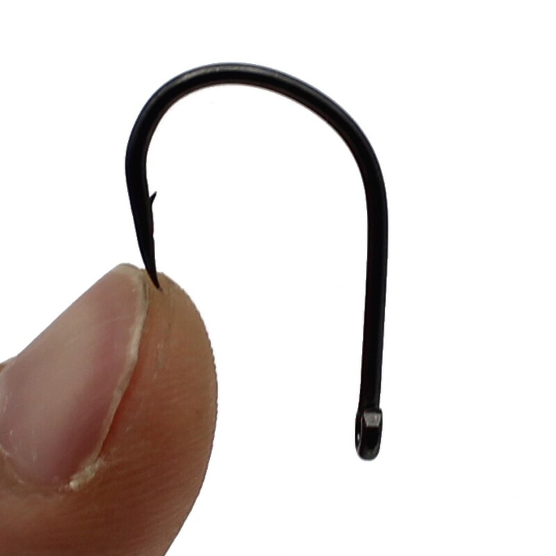 Anzuelos para pesca de carpa, aparejo para el pelo de carpa, anzuelos anchos con revestimiento de PTFE, ganchos de púas de acero al carbono, 25 uds.