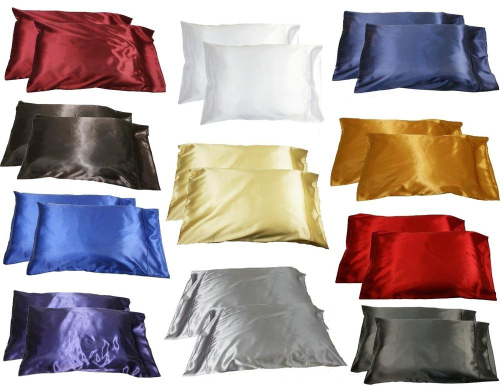 40 2 pièces | Paréo soie ~ y Satin Standard reine plusieurs couleurs