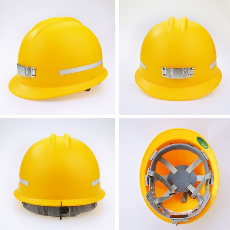 Full-Brim Protective Hat Safety Helmet Miners Hard Hat with Reflective Strips, Antistatic and Flame Retardant for Construction