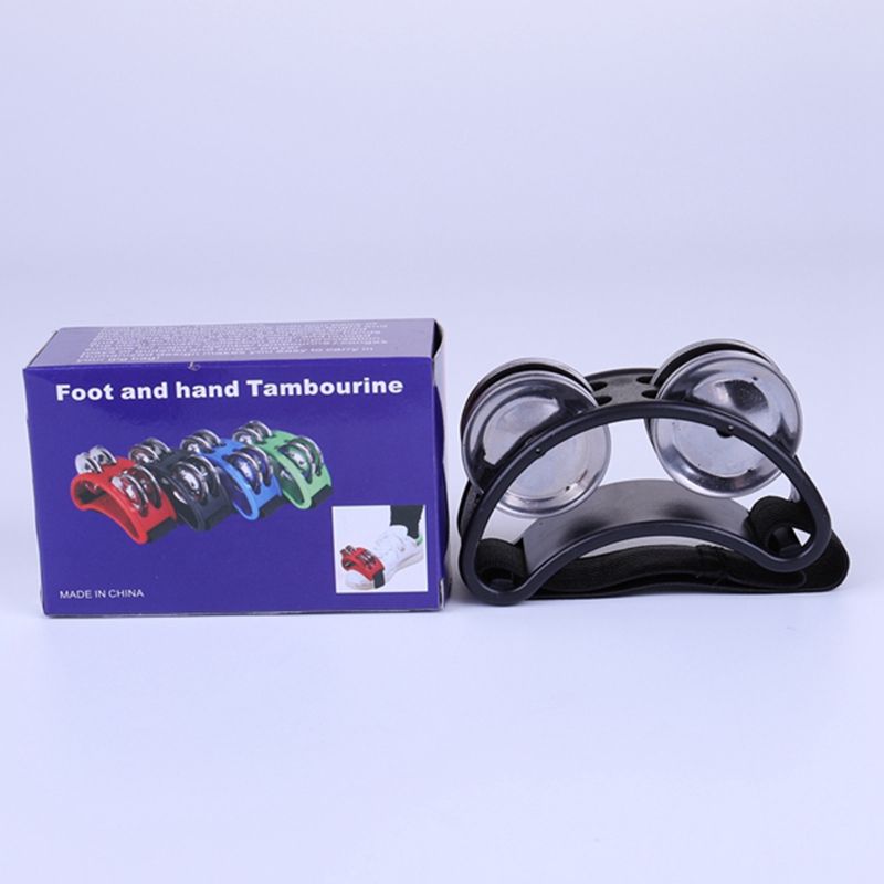 Percussione a tamburo per piedi con jingle in acciaio per Cajon e chitarristi