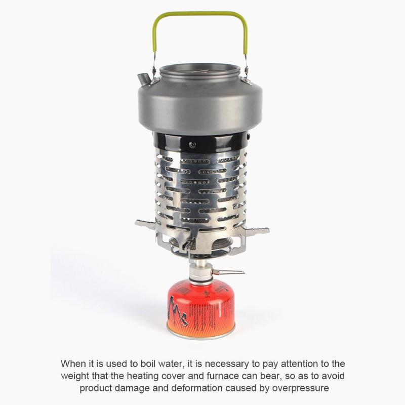 Duurzaam Kachel Slijtvaste Outdoor Camping Gas Kachel Draagbare Rvs Gas Warmer Verwarming Cover