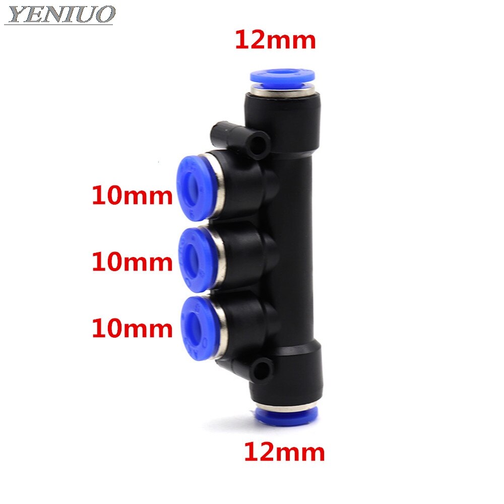 PKG "connecteur pneumatique à raccord Multiple | Raccord rapide, Push In pour Air PK4 6 8 10 12mm: 12-10-12