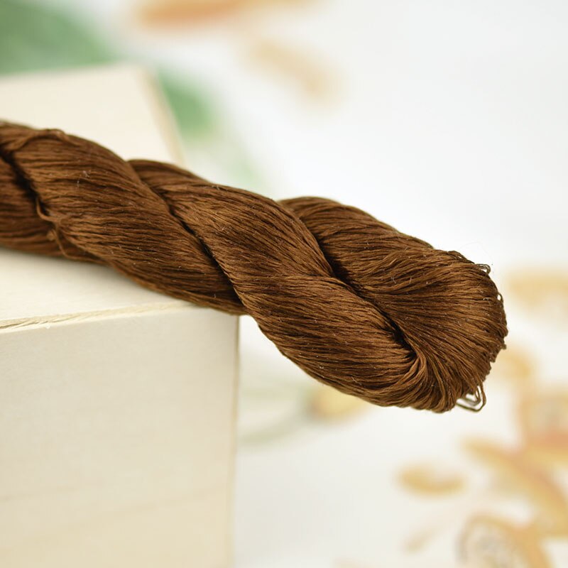 Zijde Borduurgaren/100% Zijden Draad/Hand Borduren Borduren Kruissteek/Zand Geel/8 Zuivere Kleuren: 8
