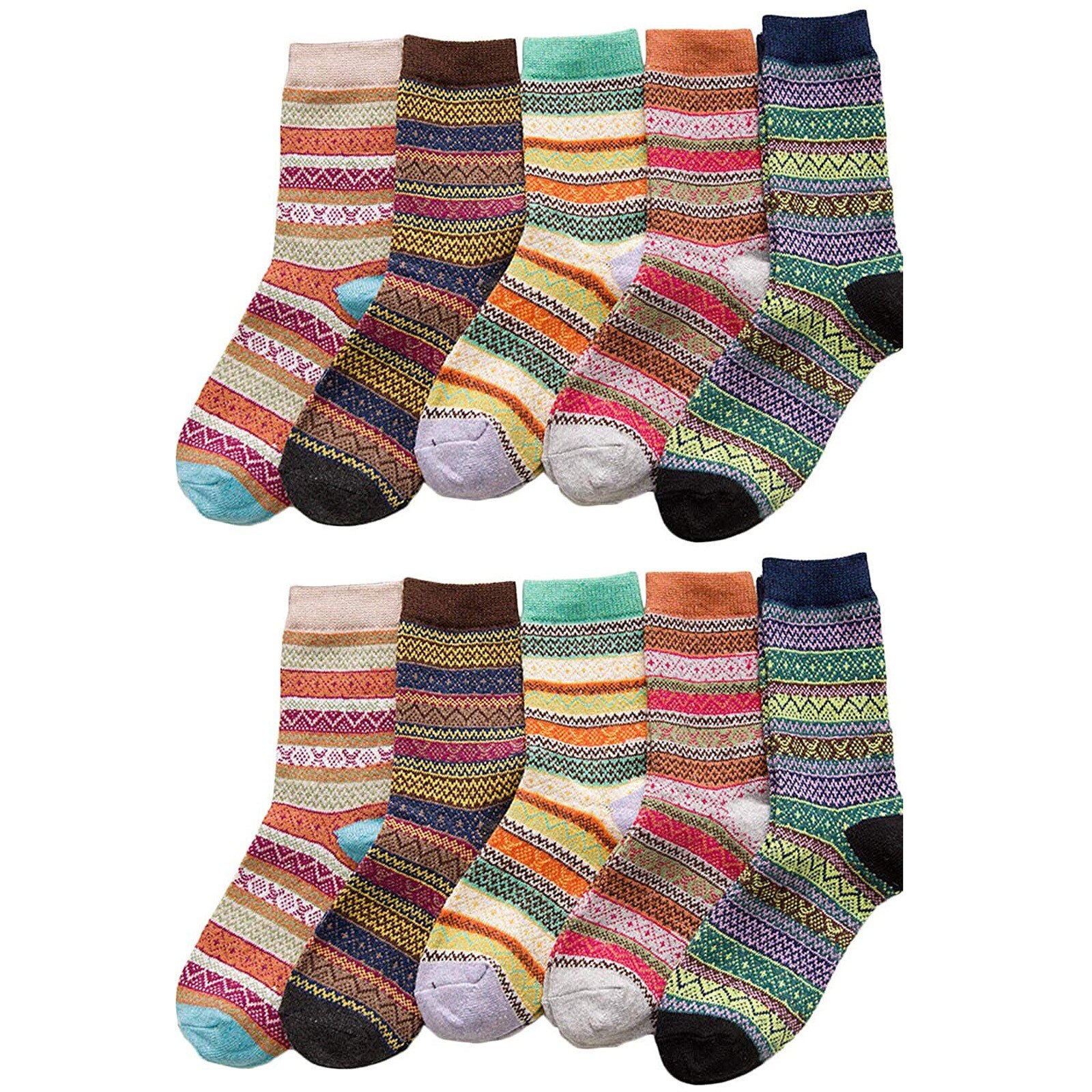 10Pack Weihnachten Kawaii 5 Pack Frauen Socken Jahrgang Winter Weiche Warme Kalten betroffen Wolle Socken Носки Женские Носки Женские набор