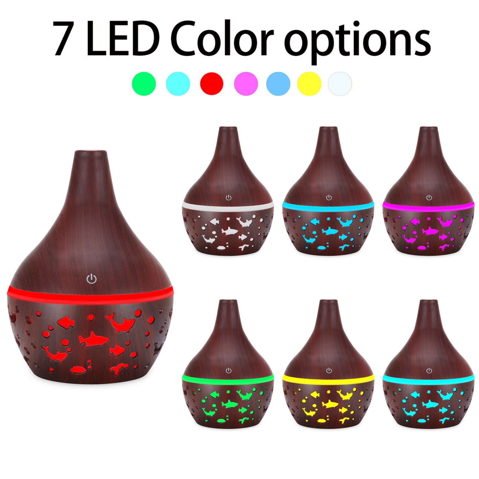 Elektryczny zapachowy nawilżacz powietrza Oli dyfuzor doprowadziło kolor światła konwersji aromat nawilżacz mgła producent dyfuzor dla domu sypialnia: brązowy