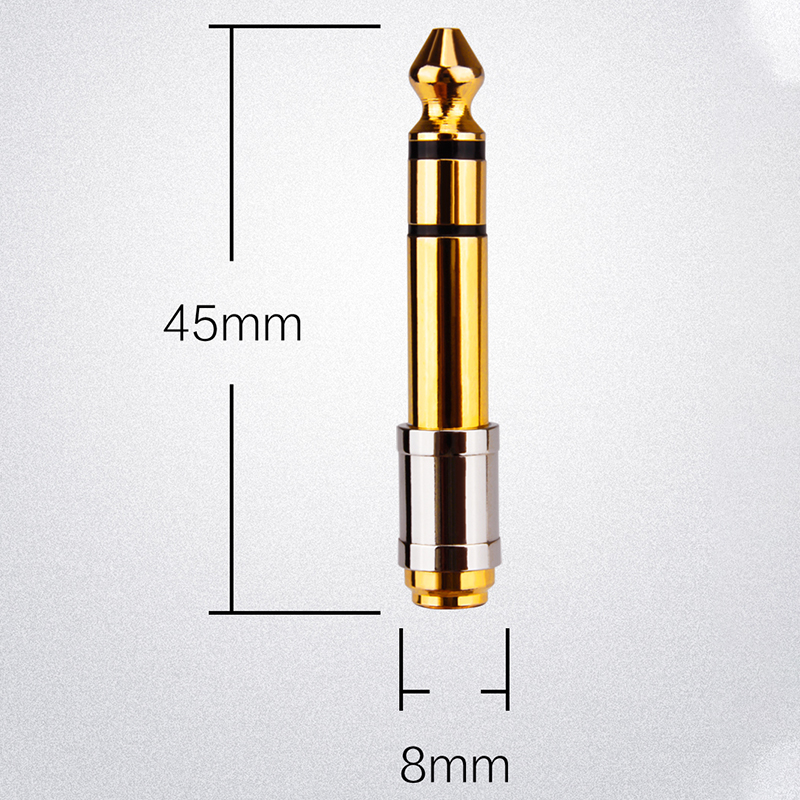Stecker 6,5 zu Buchse 3,5 Stecker Audio- Adapter 6,5mm Stecker zu Aux Buchse zu Buchse Stereo Adapter Audio- anschluss für Mobiltelefon