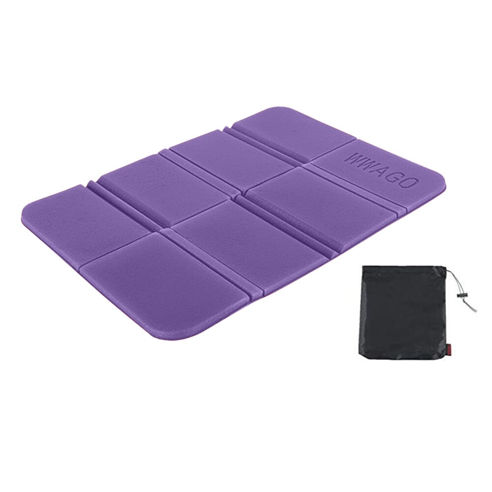 Esterilla plegable para acampar en la playa, esteras de pícnic pequeñas y portátiles, almohadilla impermeable a prueba de humedad, cojín plegable XPE para exteriores: Púrpura
