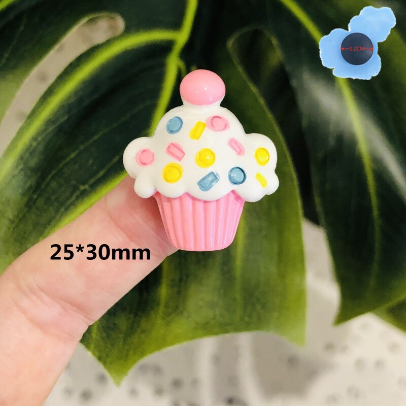 1 pièces Dessert gâteau Pizza nourriture haute Simulation chaussures accessoires décorations Croc Jibz breloques chaussures idéal pour Bracelet sac à dos: Bleu