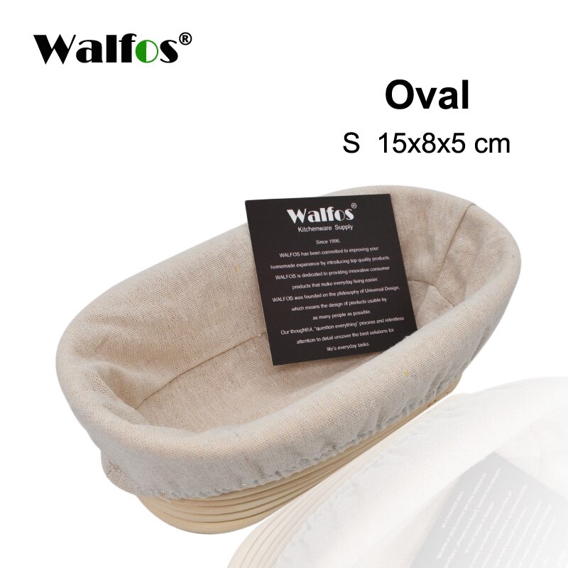 WALFOS panier en osier de Fermentation en rotin naturel, Baguette de campagne, pain français, pâte à pain, paniers Banneton: WALFOS Oval S